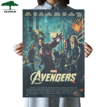 

DLKKLB Vintage Avenger Movie Poster Kraft Paper Movie Poster Living Room Furniture Decor Painting Super Hero Wall Sticker
