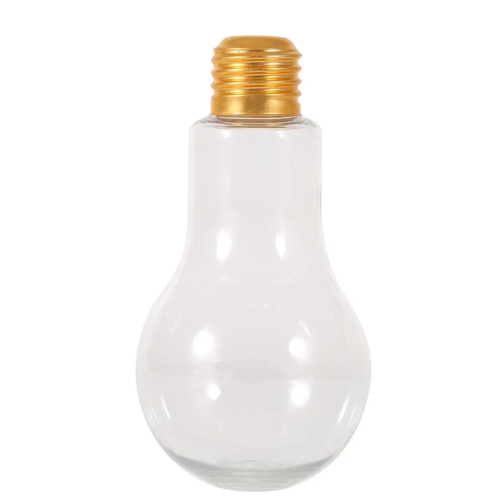 Creative Summer Bulb Water Bottle Brief Fashion Cute Milk Juice Light Shape Cup Leak-proof PlasticBottle Party Cups |