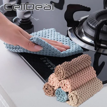 

Kitchen Anti-grease Wiping Rags Efficient Super Absorbent Microfiber Cleaning Cloth Home Washing Dish Kitchen Cleaning Towel
