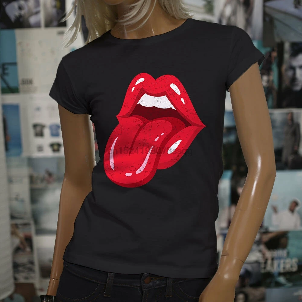 Винтажная женская черная футболка с надписью KISS HARD ROCK ROLL BAND|Футболки| |