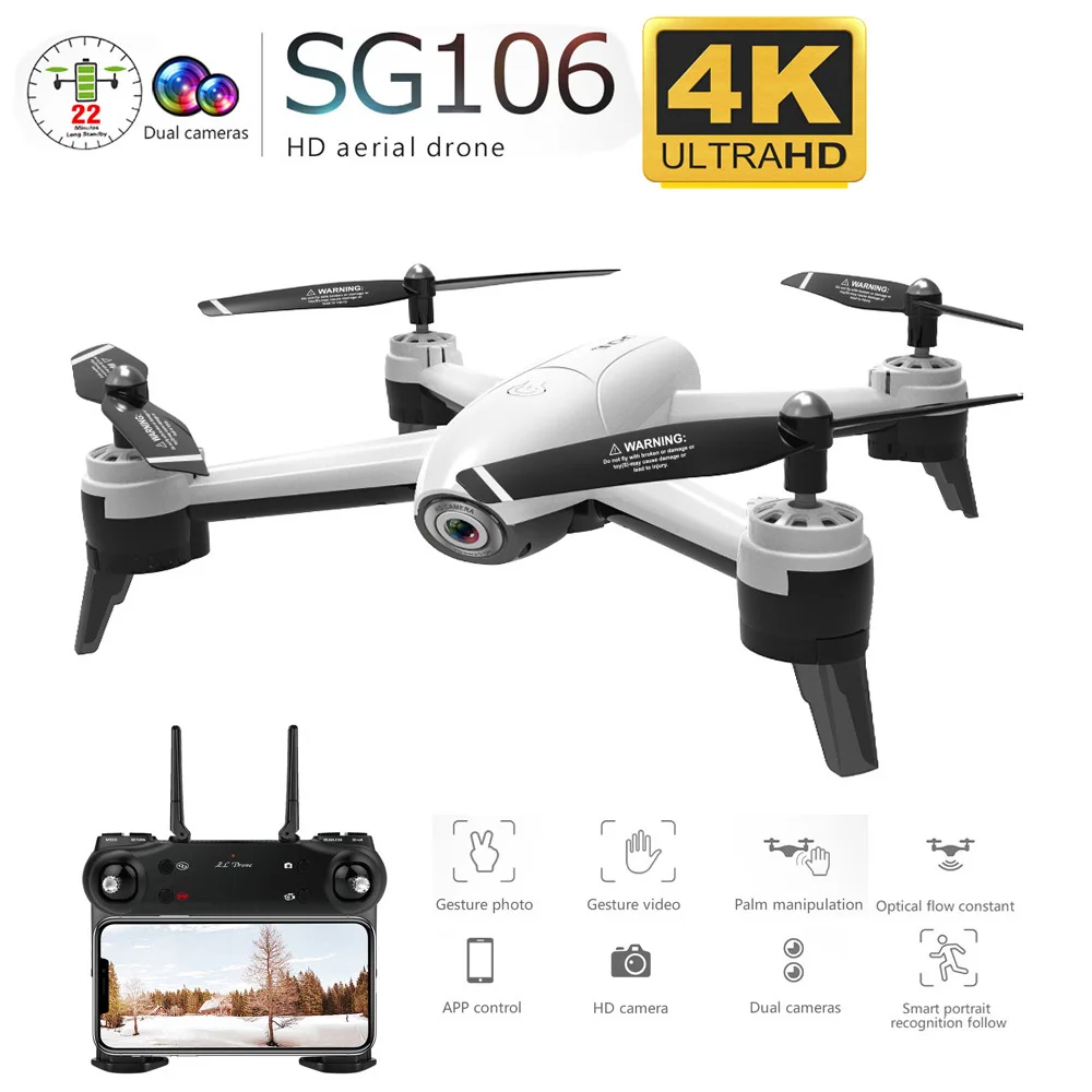 

SG106 WiFi FPV RC Drone 4K Camera Optical Flow 1080P HD Dual Camera Aerial Video RC Quadcopter Aircraft Quadrocopter Toys Kid