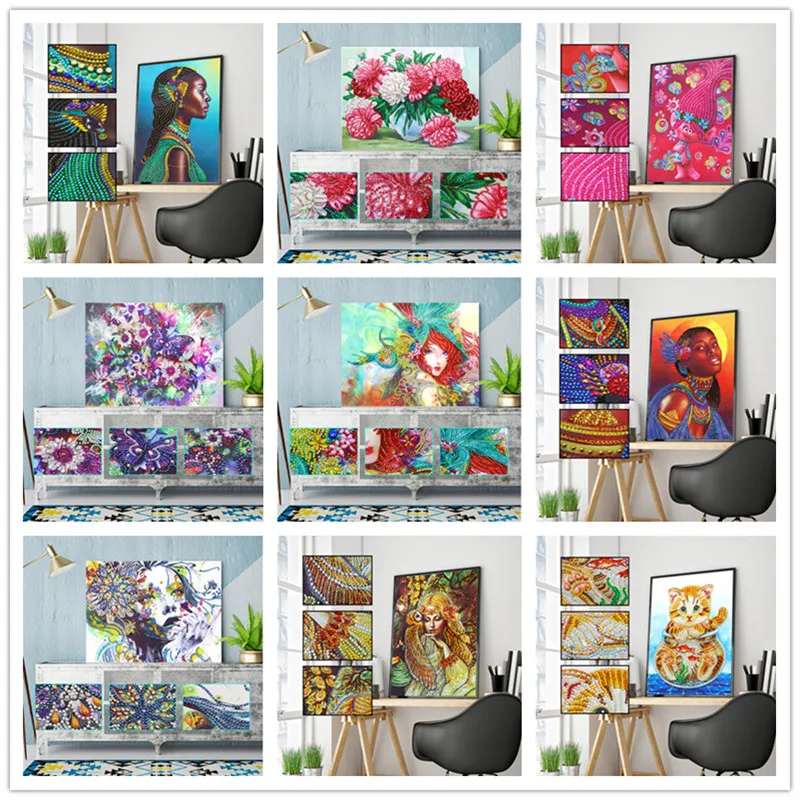 

5D DIY Diamond Painting Special Diamond Embroidery Cartoon Character Flower Painting Cross Stitch Mosaic