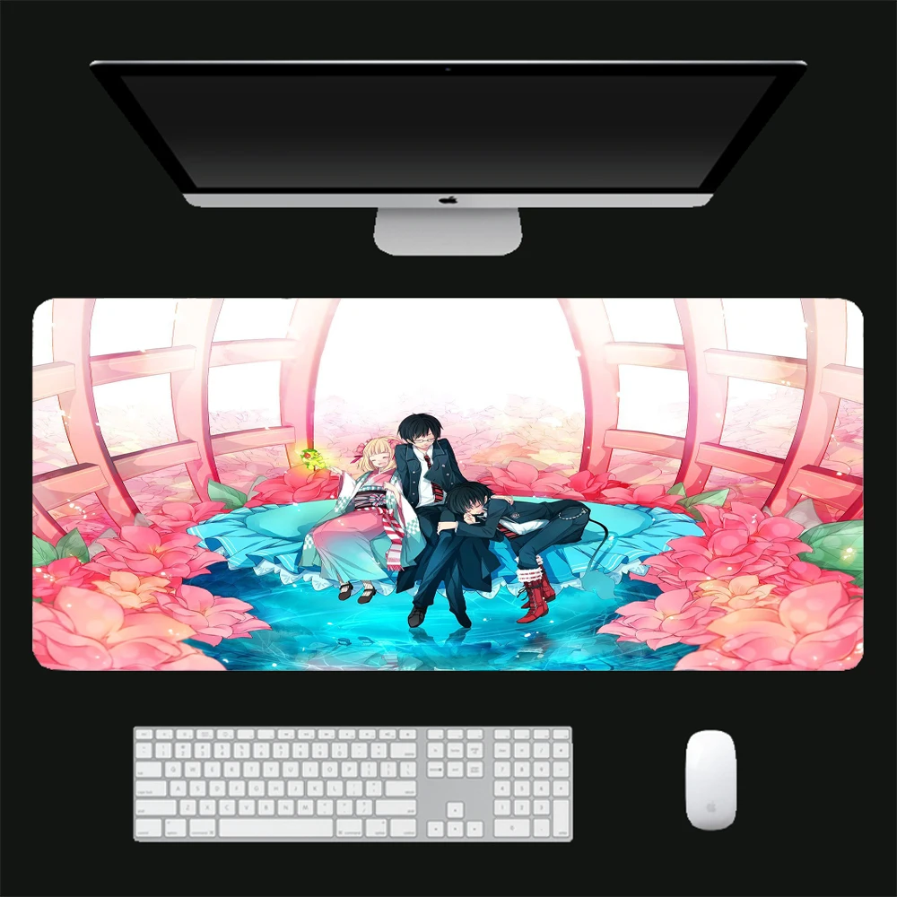 

Blue Exorcist Mouse Pad XXL Kawaii Cute Girl Anime DIY Custom Keyboard Pad Game Mat Gaming Mat Mousepad Large 900x400/700x300mm