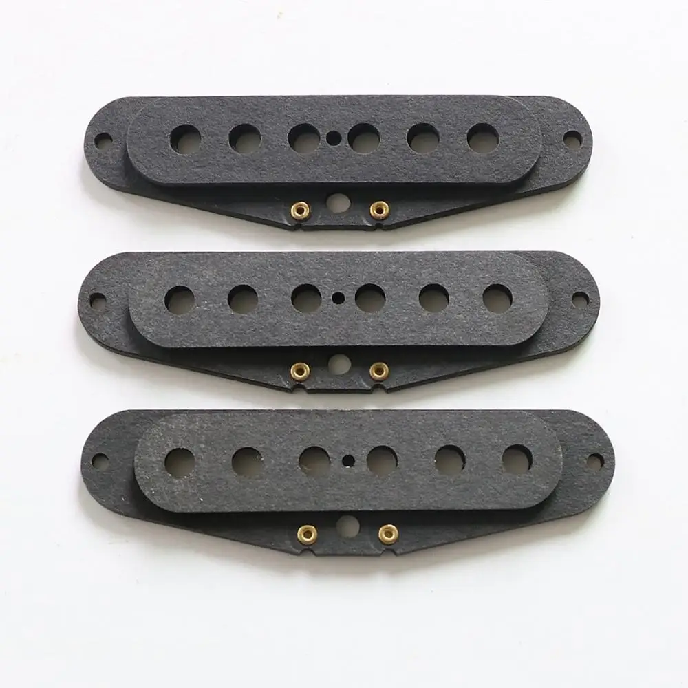 Free Shipping 3sets/Pack single coil guitar pickup bobbin fibler plate guitar pickup flatwork