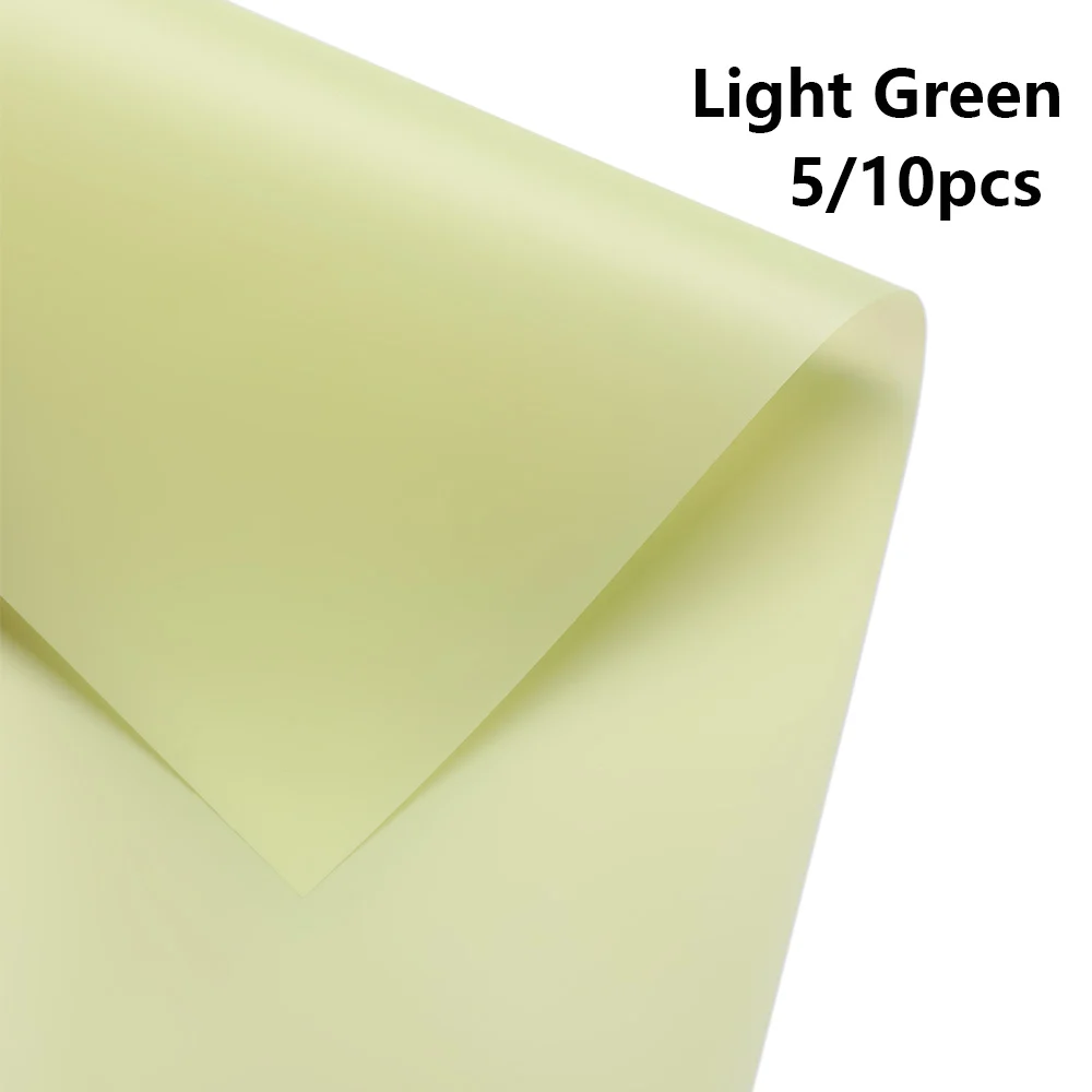 light green 10 шт./компл. Цвет прозрачный Водонепроницаемый Бумага Обёрточная бумага пинг цветок Обёрточная бумага Бумага Рождественский подарок Обёрточная бумага пинг Бумага Свадебная подарочная упаковка - Color: light green