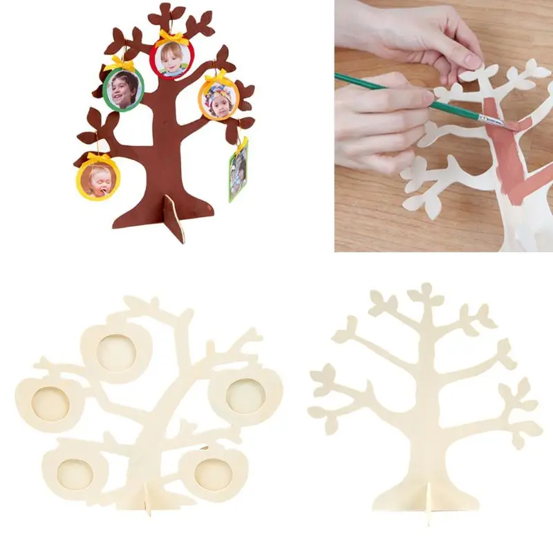 Wooden Tree Puzzle Children Manual DIY Coloring Creative Art Painting Kindergarten Boys Girls Educational Toys New 2