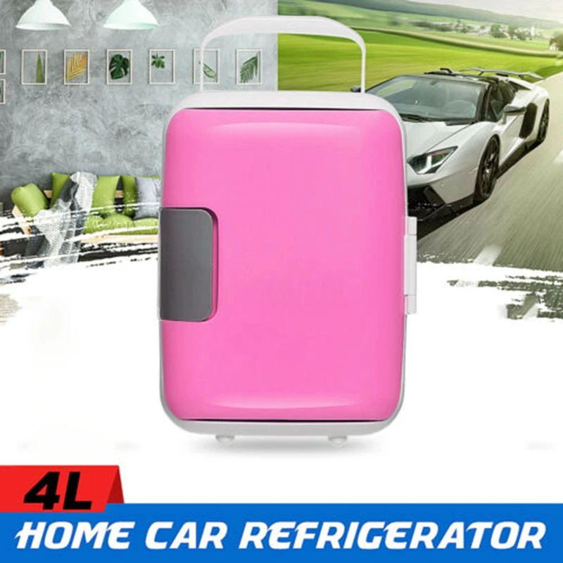 Dual-Use 4L Car &amp Home Refrigerators Ultra Quiet Low Noise Mini Travel Freezer Cooling Heating Box Fridge | - Цена: 2 671,43 руб.