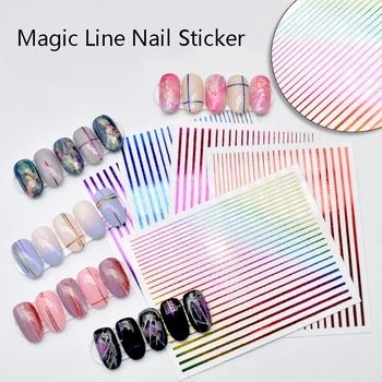 

DIY Symphony Line Nail Sticker Multicolor Nail Line Tool Sticker Used to Decorate Nails 3D Nail Art Decoration Accessories