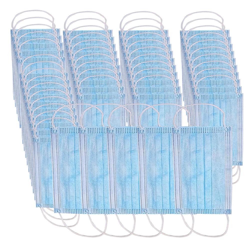 

50pcs/set Disposable Mouth mask Covers 3 Layers Dustproof Facial Protective Anti-Dust Surgical Earloop Nose Covers