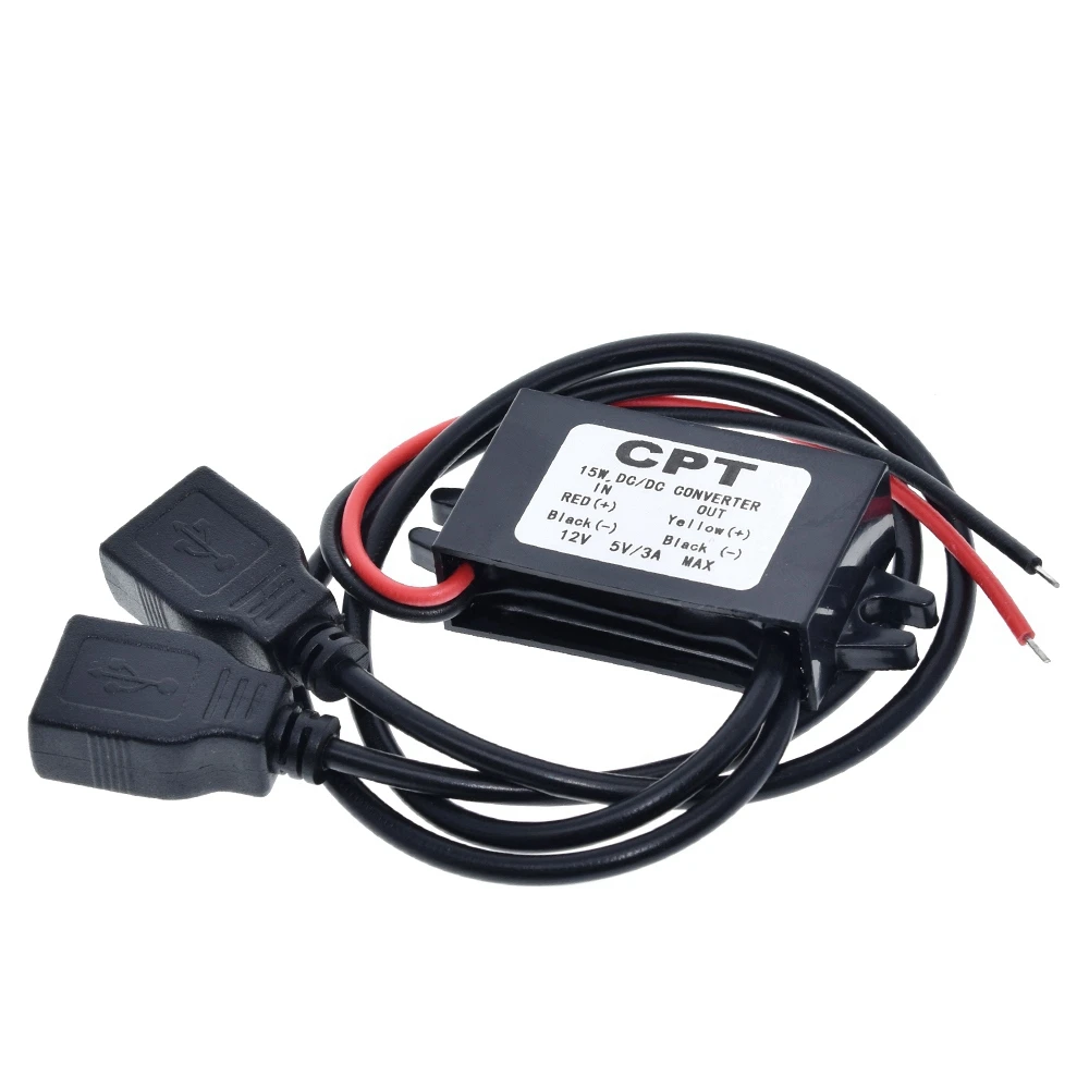 ShengYang Micro USB от 12 В до 5 3 А 15 Вт DC модуль преобразователя мощности автомобиля