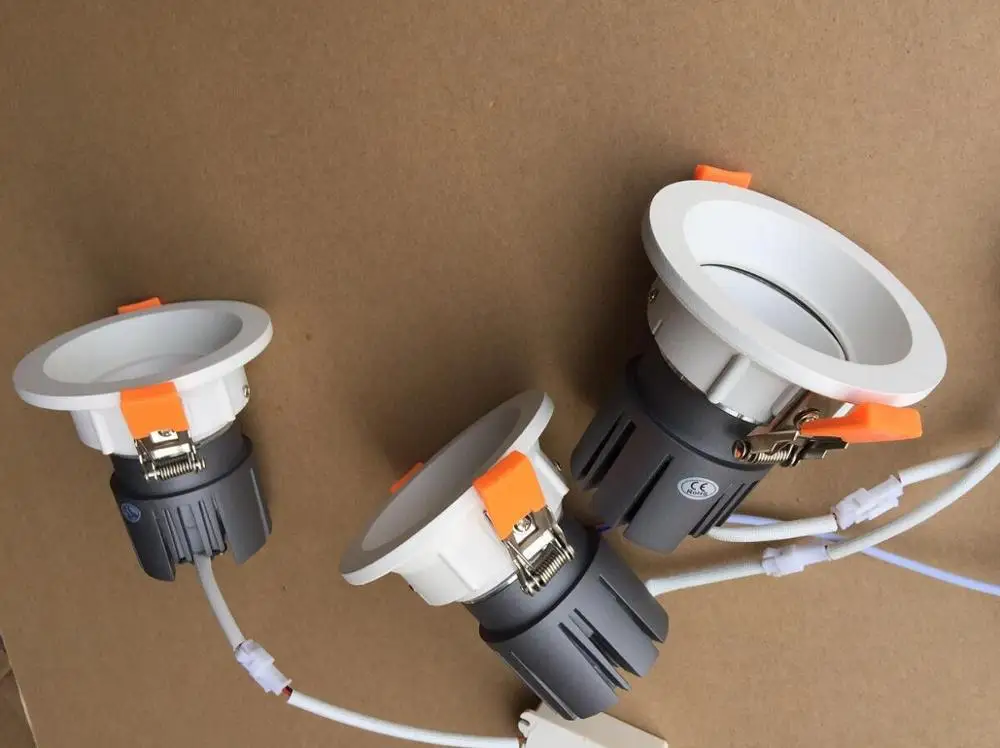 무료 배송 12W COB LED Downlight LED 실내 천장 조명 천장 조명 AC85-265V 알루미늄 CRI>90