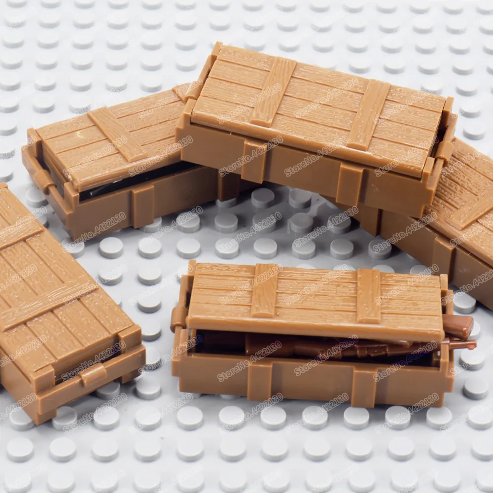 Soldier Equipment Bullet Box Set Military Building Block Moc Figures WW2 Army Weapons Box Model Child Christmas Gift Boy DIY Toy