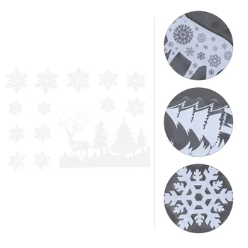

2 Set Christmas Stickers Festive Removable Practical Self-adhesive Stickers for Home