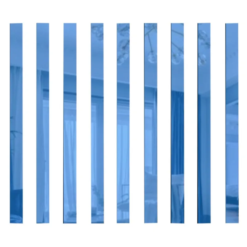 10 шт./компл. полосатый дизайн зеркальные наклейки самоклеющиеся съемный акриловый зеркальные листы настенные наклейки для домашнего искусства комнаты спальни