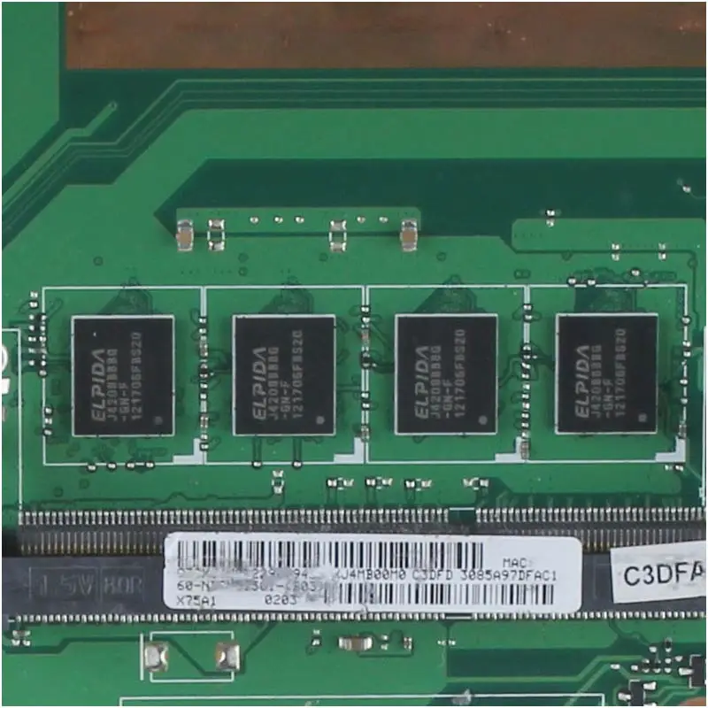 Placa-mãe do Portátil para Asus X75vd Notebook Mainboard Rev: 2.0 Sjtnv Hm70 Placa-mãe para notebook - Imagem 4