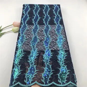 

Sequins Tulle Lace Fabric 2020 High Quality Lace Material French Embroidery Nigerian Lace mesh Fabrics African Christmas party