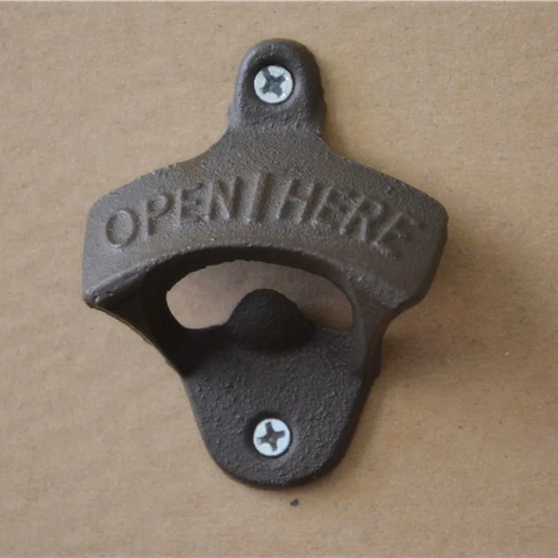 Винтажный старинный Железный настенный Открыватель для бара пива стеклянных