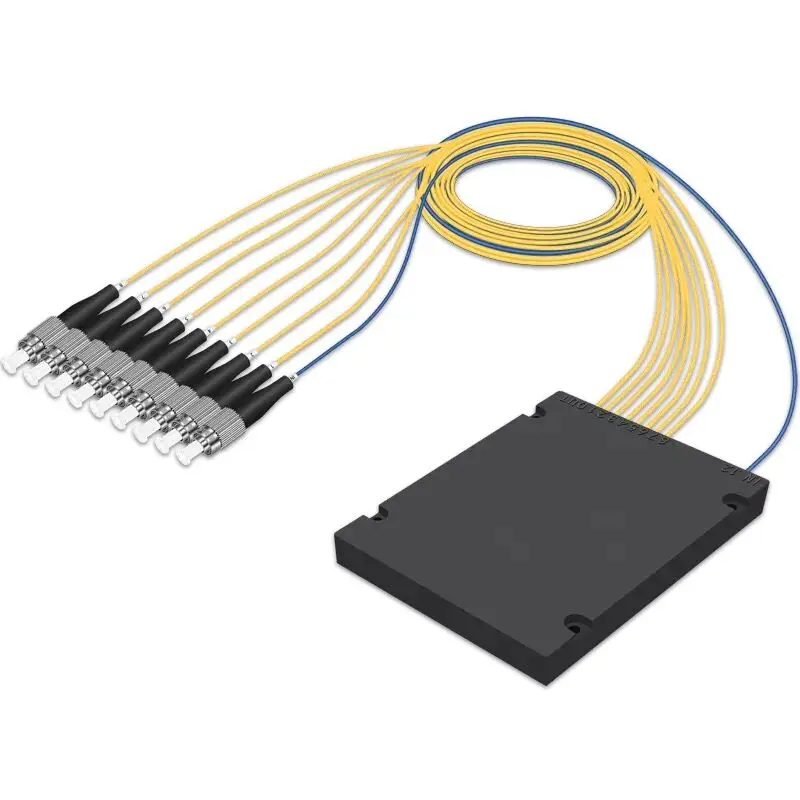 

FC/ UPC 1X8 PLC Singlemode Fiber Optical splitter FTTH PLC ABS type