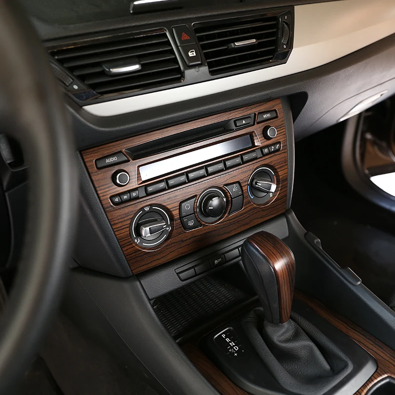 Сосна древесины зерна автомобиля центральной консоли кондиционер объем украшения Рамка отделка для BMW X1 E84 2011- Аксессуары