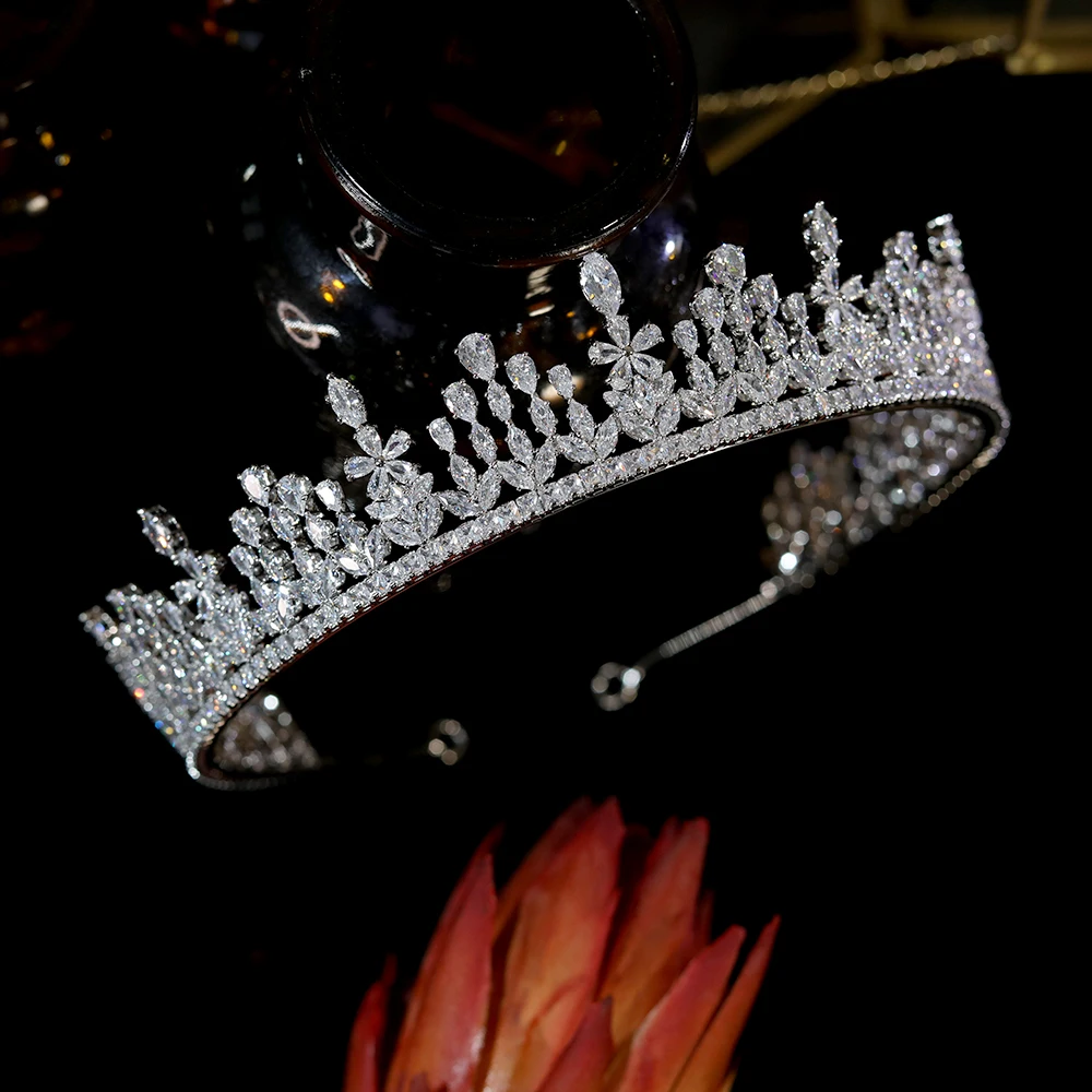 Bridal Crown Wedding Party Headdress ASNORA Sparkling Bride Hair Accessories Jewelry Princess Crown A01094