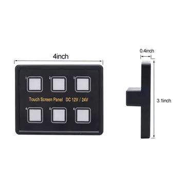 

High sensitivity Switch panel Interior Controls Car Truck RV Touch Screen 12/24V