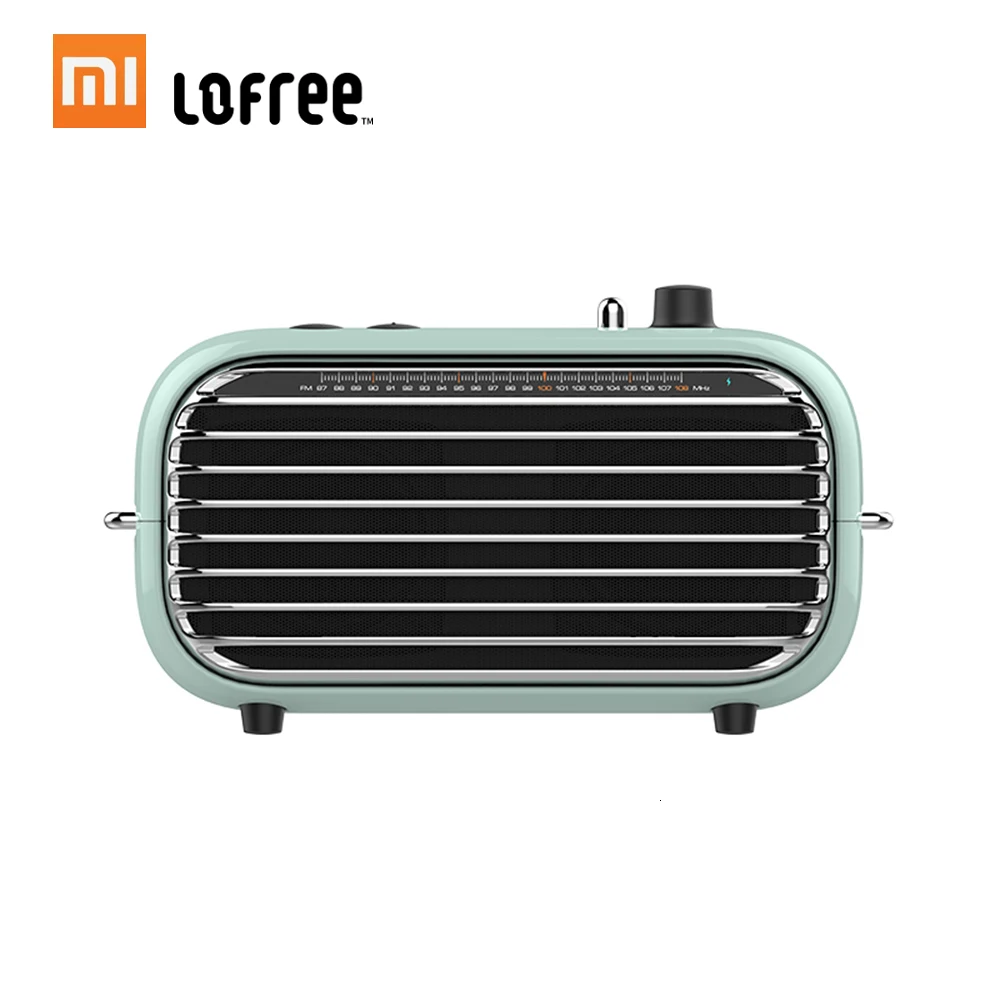 Xiaomi Lofree Bluetooth динамик ретро портативный беспроводной fm радио Soundbox бас s аудио