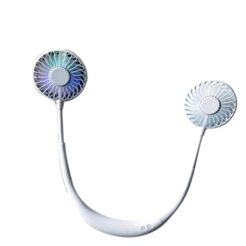 

Portable USB Mini Fan Neck Fan Rechargeable Small Portable Sports Fan Colorful LED Light with Fragrance USB Desk Hand Air Condit