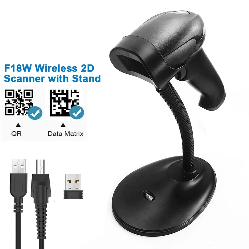 Сканер штрих кода NETUM F18W с подставкой и ручным USB кабелем|Сканеры| |