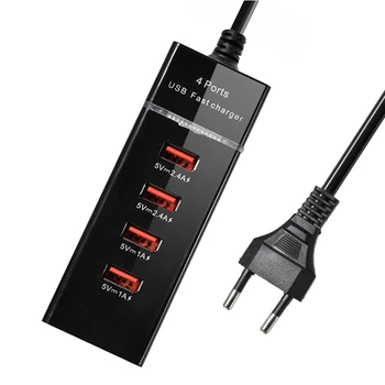 4 ポート USB 充電器と Led ライトテーブルアダプタ携帯電話の高速充電 XR XS × 8 7 6 4s ipad のサムスンユニバーサル