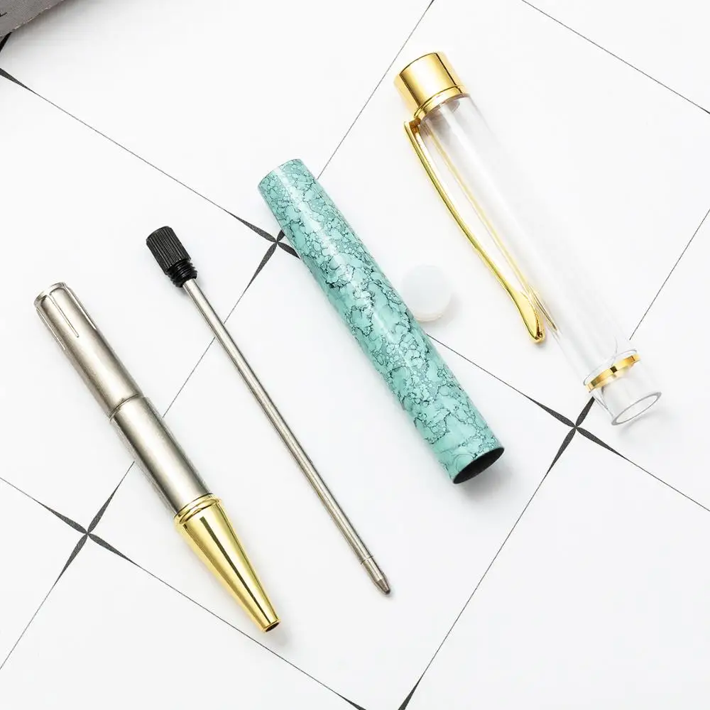 Нейтральная Шариковая ручка для самостоятельного наполнения, пустая шариковая ручка с кристаллами, caneta, без золотистой фольги, Шариковые школьные ручки для девочек