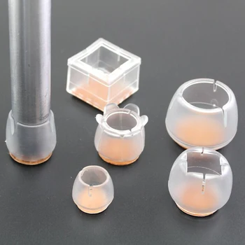 

10 Pack Anti-Slip Clear Rubber Chair Leg Floor Protectors Caps Tips Pad