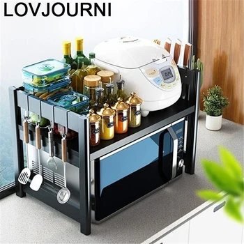 

De Platos Keuken Kuchnia Adjustable Microwave Shelf Cocina Organizador Mutfak Cozinha Cuisine Kitchen Storage Rack Holder