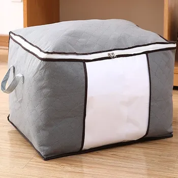 

Quality Nonwoven Fabric Quilt Clothes Storage Bag Wardrobe Organizer Thickened Large Clothing Packing Bags 1PC Household Folding