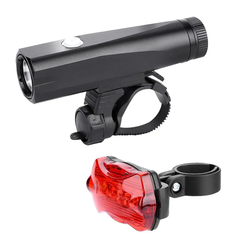 

Bicycle Head Light & Tail Light Set with Mount Super Bright Bike Front Light Flashlight LED Rear Lamp Set Cycling Accessory