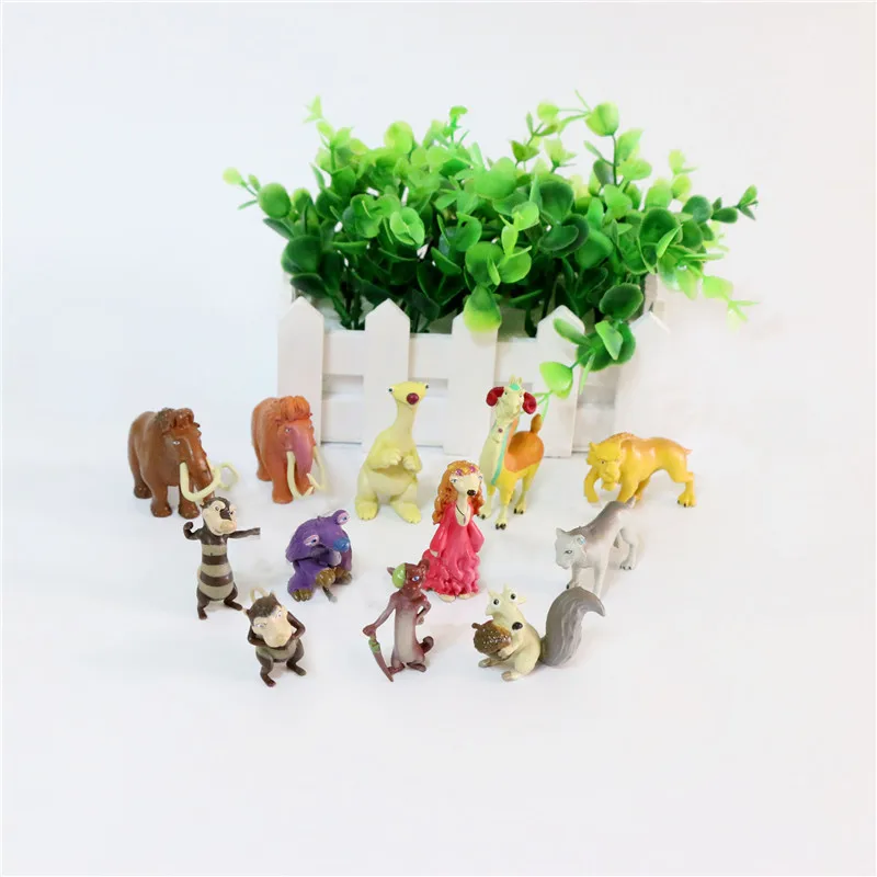 

Hot Sale Films Ice Age 12pcs/set Stand Figure Model Elephant Gifts for Boys and Girls