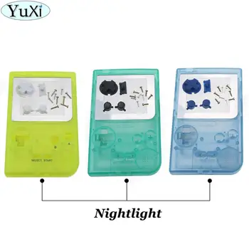 

YuXi Nightlight Color Housing Case Shell Fit For Gameboy Pocket for GBP Retro Game Console with Plastic Screen Lens Boy Console