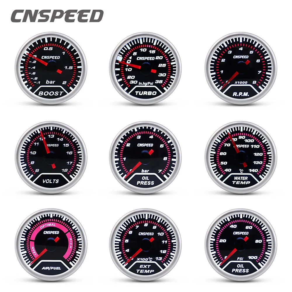 CNSPEED 2 &quot52 мм турбонаддув Калибр бар Psi температура воды масла Температура