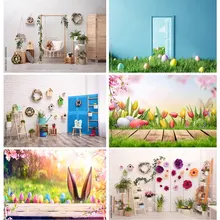 

Easter Eggs Photography Backdrops Photo Studio Props Spring Flowers Child Baby Portrait Photo Backdrops 21126 FHJ-06