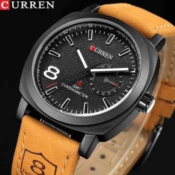 

CURREN Casual Mens Watches Top Brand Luxury Men's Quartz Watch Waterproof Sport Military Watches Men Leather Relogio Masculino