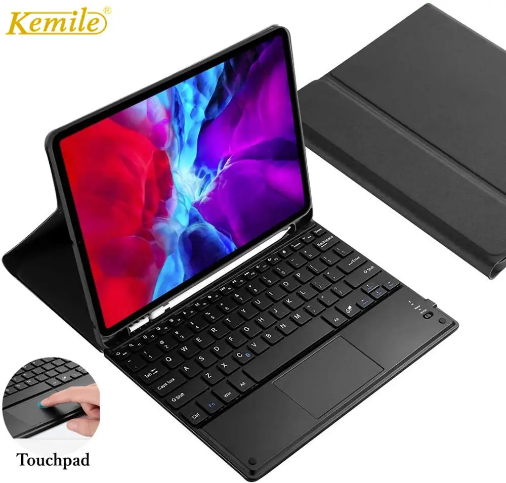 لوحة المفاتيح لوحة اللمس حافظة لجهاز iPad Pro 11 2020 غطاء ث حامل القلم الرصاص funda لباد برو 10.5 9.7 Air 3 10.5 7th لوحة المفاتيح لوحة اللمس|لوحات المفاتيح| - AliExpress