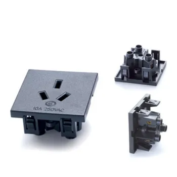 

SS-8D-1 Black Copper embedded industrial output outlet Australian standard socket 250V 10A universal Electrical AC power socket