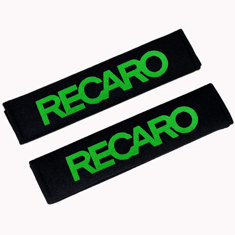 2pcs Car Styling Seat Belt Shoulder Strap Pad Racing For Recaro Racing Seats Cover Car Accessories
