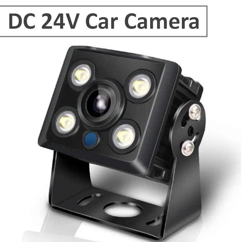 

DC 24V Car Rear View Camera Universal 4 LED Night Vision Backup Parking Reverse Camera Waterproof 170 Wide Angle HD Color Image