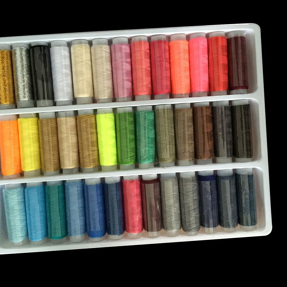39 шт Разноцветные для шитья нитки Набор для вышивки крестом Швейные нитки с ящиком для хранения DIY ручное вязание нитки швейные инструменты