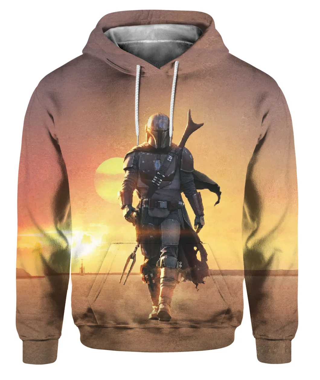 Yacn The Mandalorian пуловер с капюшоном, толстовка с капюшоном, для взрослых на молнии/с капюшоном, хлопковый пуловер с капюшоном