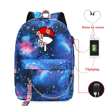

Naruto Backpack Women&Men Shoulder Bag for Teenage Girls Kids Multi-Function Usb Charging Bagpack Female Ladies School Backpacks
