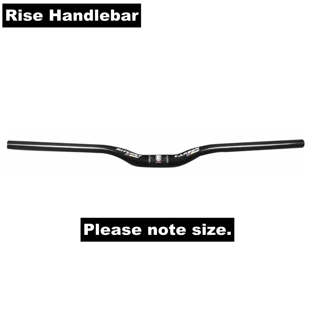 Rise Handlebar Глянцевое углеродное волокно руль Bik MTB руль набор горный велосипед руль+ подседельный штырь+ стержень+ Бар Конец XXX велосипедные части - Цвет: Rise Handlebar
