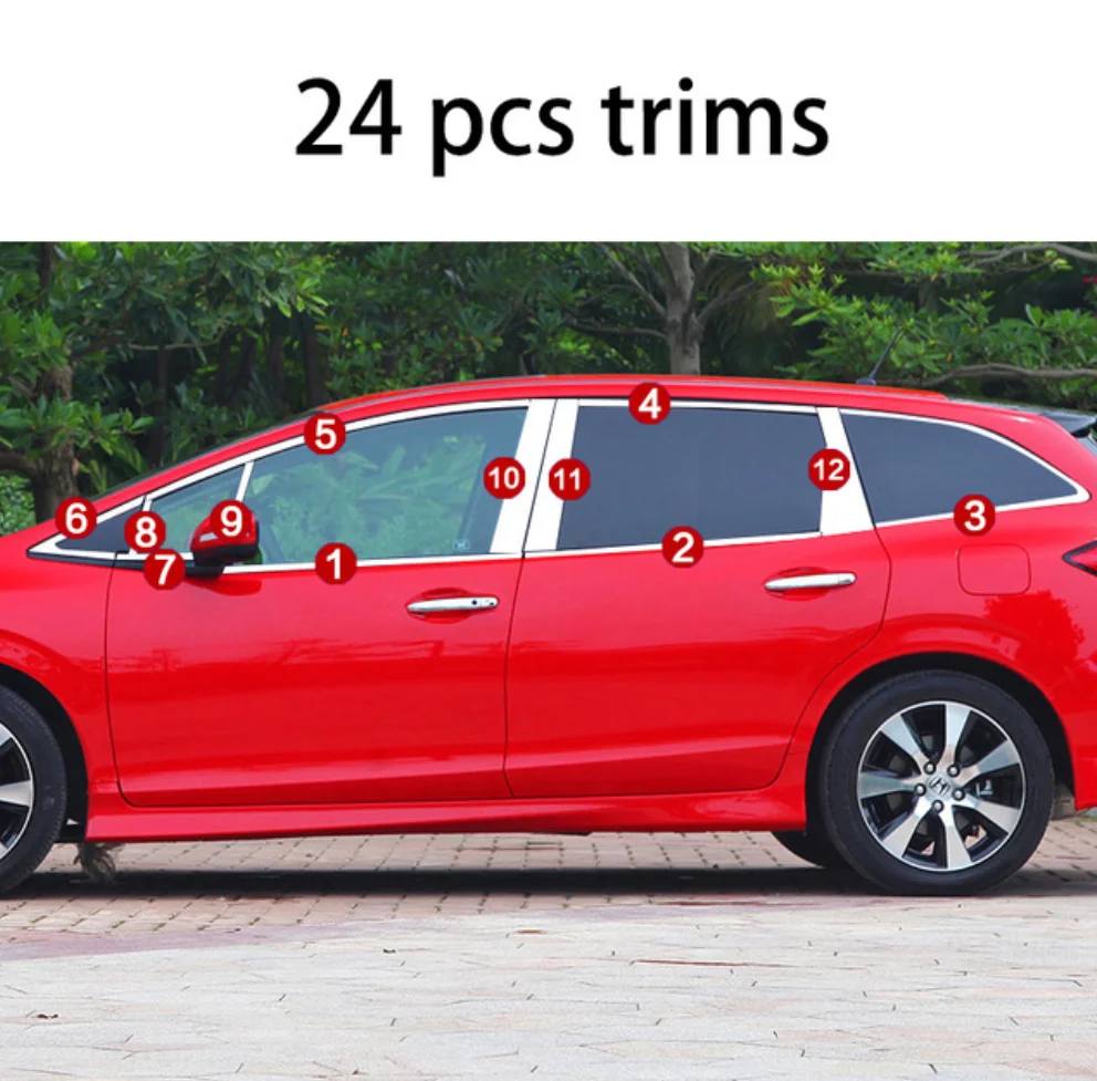 Нержавеющая сталь окна автомобиля планки для honda jade 2013