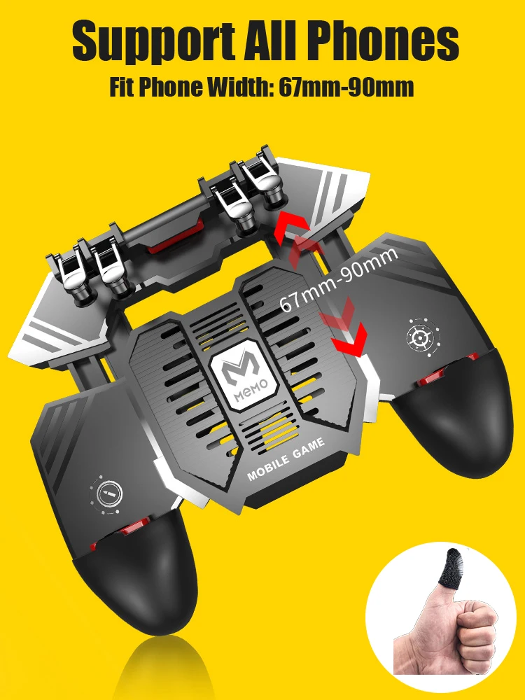 Геймпад Pubg контроллер Android джойстик мобильный игровой контроллер с охлаждающим вентилятором Powerbank