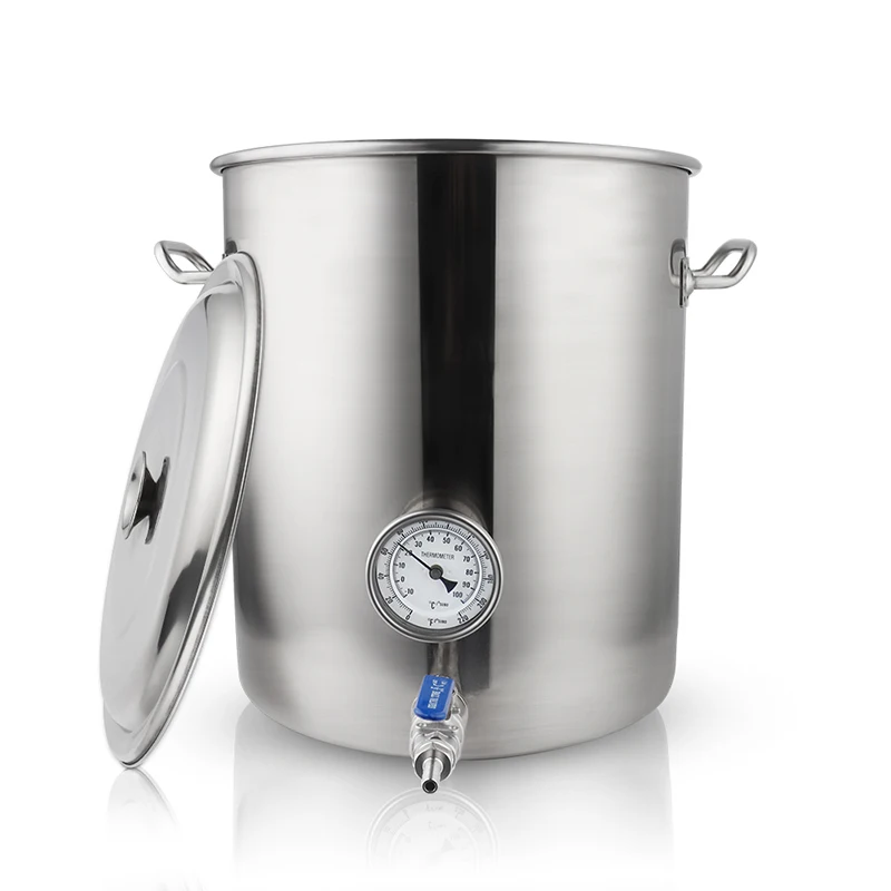 

Чайник для пива из нержавеющей стали 40 л, горшок для брожения зверобой, быстроразъемный комплект с шаровым клапаном